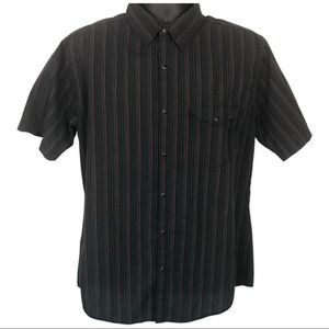 Anchor Blue Casual Striped Snap Button Down Shirt